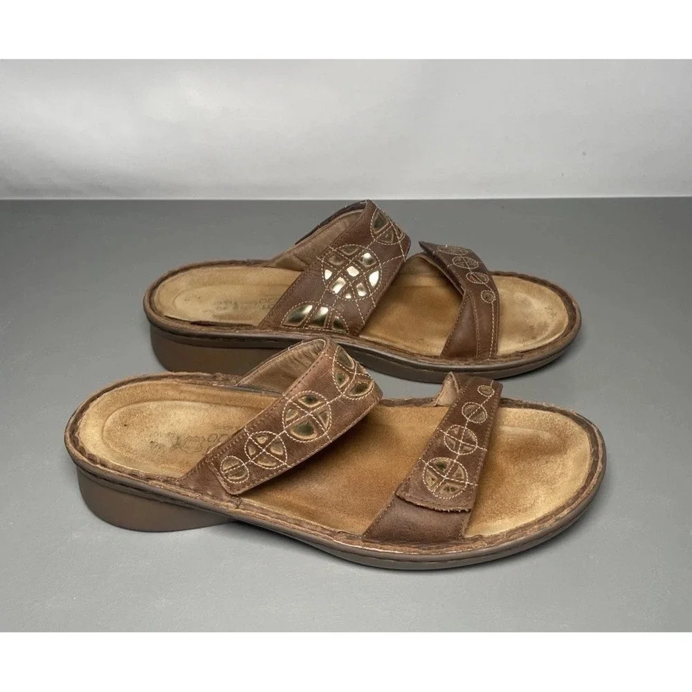 Naot Cornet Brown Slip On Slide Sandals EU40 / US9